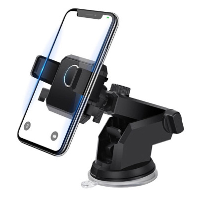 UNIVERSAL CAR PHONE MOUNT for iPhone 11 Pro Max - Adjustable Long Arm Suction Cup Phone Holder for Car, Dashboard Windshield Hands Free Clip Cell Phone Holder, Compatible with All Mobile Phones