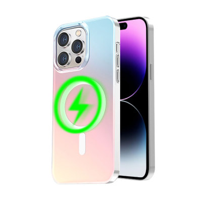 Samsung Galaxy S24 Ultra Case - Heavy Duty Glitter Phone Case - Casebus Slim Magnetic Phone Case, Compatible with MagSafe, Iridescent Gradient Matte Shockproof Protective Cover - CARRIE