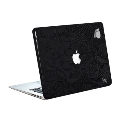 MacBook 12 (A1534/A1931) Case - Casebus Case for MacBook, Embossed Floral Texture, Leather Plastic Hard Shell Cover - SADIE