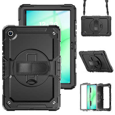 Tab S9 11" (SM-X710/X716B/X718U) Case - Casebus Full Body Case for Galaxy Tab, with Detachable Strap & Pencil Holder, Built in Screen Protector, 360 Rotating Hand Strap Stand, Drop Proof Cover - CLASSIC FULL BODY PROTECTION