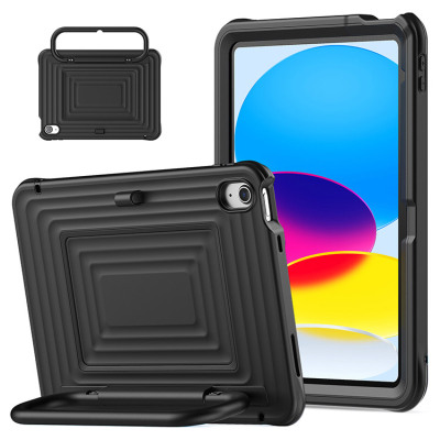 iPad Air 6 (2024 11Inch) Case - Casebus Rugged Shockproof Case for iPad, Adjustable Handle Stand, with Detachable Strap & Pencil Holder - CLASSIC PROTECTION CASE