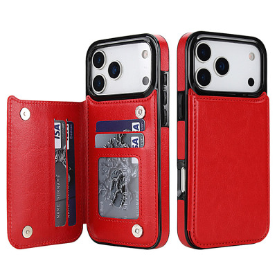 iPhone Air Case - Wallet Phone Case - Casebus Classic Buckle Wallet Phone Case, Credit Card Slot, Double Magnetic Clasp, Durable Shockproof Case - ULRICA