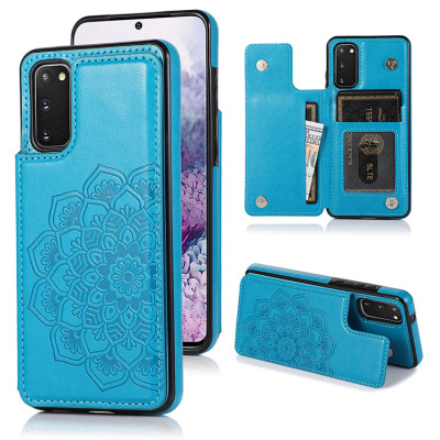 Samsung Galaxy S24 Case - Wallet Phone Case - Casebus Classic Mandala Wallet Phone Case, Credit Card Holder, Leather, Double Magnetic Buttons, Shockproof Case - MANDALA