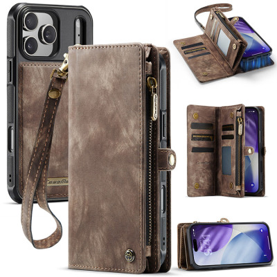 Samsung Galaxy A23 5G Case - Folio Flip Detachable Wallet Phone Case - Casebus Classic Detachable Magnetic Wallet Phone Case, 11 Card Slots, 2 in 1, Leather Zipper, Folio Flip, Money Pocket Clutch Case - DONTAYE