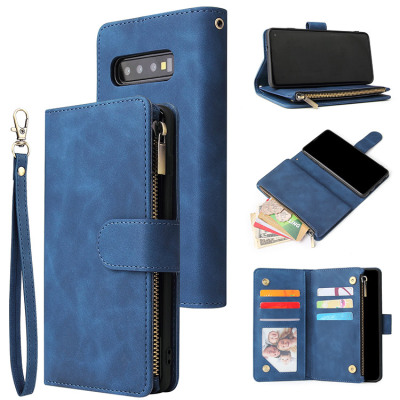 Samsung Galaxy Note9 Case - Folio Flip Wallet Phone Case - Casebus Classic Flipper Wallet Phone Case, Premium Retro Leather, Folio Zipper, Magnetic Closure, Stand Holder with Wrist Strap Shockproof Case - FLIPPER