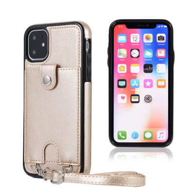 iPhone 12 Pro Max Case - Crossbody Wallet Phone Case - Casebus Slim Crossbody Wallet Phone Case, Detachable Strap, Card Holder Clutch Leather Back Case - ERATO