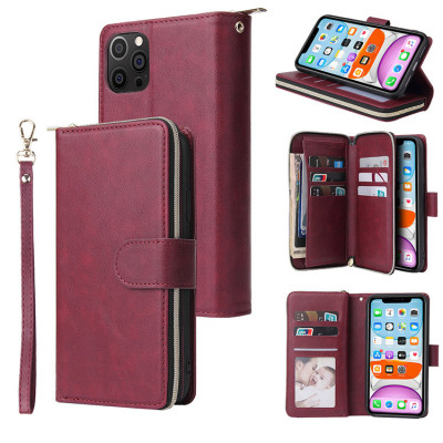 iPhone 13 Pro Max Case - Folio Flip Wallet Phone Case - Casebus Classic Wallet Phone Case, 9 Card Slots, Premium Leather, Credit Card Holder, Shockproof Case - BENNIE