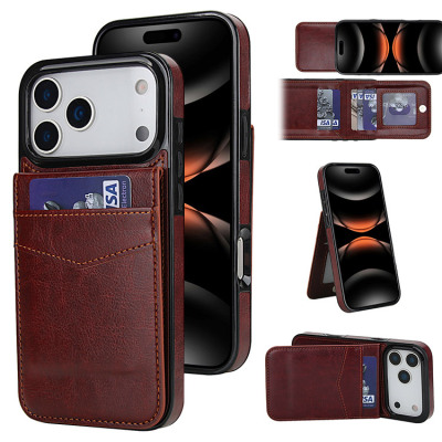 Wallet Phone Case - Casebus Classic 5-6 Card Slots Wallet Phone Case, Premium Leather, Credit Card Holder, Flip, Kickstand Shockproof Case - MOANA
