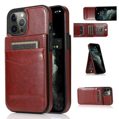 iPhone 8 Plus / 7 Plus Case - Wallet Phone Case - Casebus Classic 5-6 Card Slots Wallet Phone Case, Premium Leather, Credit Card Holder, Flip, Kickstand Shockproof Case - MOANA