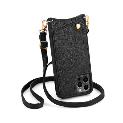 Crossbody Wallet Phone Case - Casebus Classic Luxurious Crossbody Wallet Phone Case, with Leather Strap - GRAYCEN