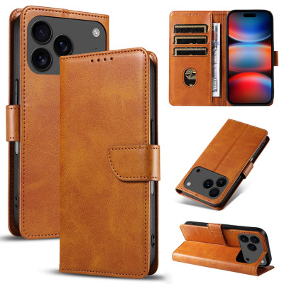 iPhone 17 Pro Case - Folio Flip Wallet Phone Case - Casebus Classic Folio Wallet Phone Case, Premium Leather, Credit Card Holder, Magnetic Closure, Flip Kickstand Shockproof Case - MORGAN