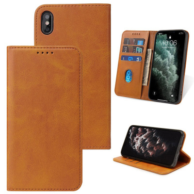 iPhone XS Max Case - Folio Flip Wallet Phone Case - Best Sellers,  Casebus Magnetic Folio Wallet Phone Case, Premium Leather, Credit Card Holder, Magnetic Closure, Flip Kickstand Shockproof Case - BRYCE