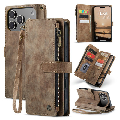 Samsung Galaxy A03s Case - Folio Flip Wallet Phone Case - Casebus Zipper Flip Folio Wallet Phone Case, Premium Leather Cover with Card Slots Cash Pocket Magnetic Closure and Kickstand - SONORA