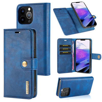 Detachable Folio Flip Wallet Phone Case - Casebus Magnetic Detachable Phone Wallet Case, Leather Card Slots Cash Pocket Flip Folio Kickstand Cover Support Wireless Charging - HANGA