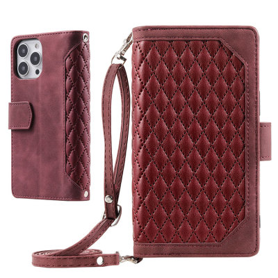 Samsung Galaxy Z Fold 4 Case - Crossbody Wallet Phone Case - Casebus Crossbody Flip Wallet Phone Case, Leather Magnetic Card Holder Zipper Pocket Lanyard Strap Kickstand Shockproof Cover - WILLER