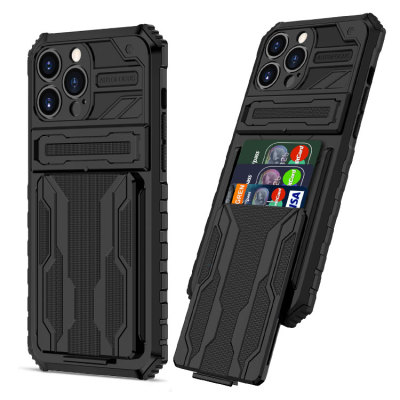 iPhone 13 Pro Max Case - Wallet Heavy Duty Phone Case - Casebus Slim Armor Wallet Phone Case, with Credit Card Holder Kickstand Rugged Shockproof Heavy Duty Defender Protective Cover - TORION
