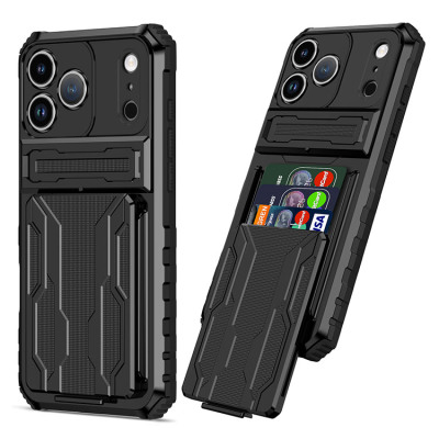 iPhone 17 Pro Max Case - Wallet Heavy Duty Phone Case - Casebus Slim Armor Wallet Phone Case, with Credit Card Holder Kickstand Rugged Shockproof Heavy Duty Defender Protective Cover - TORION