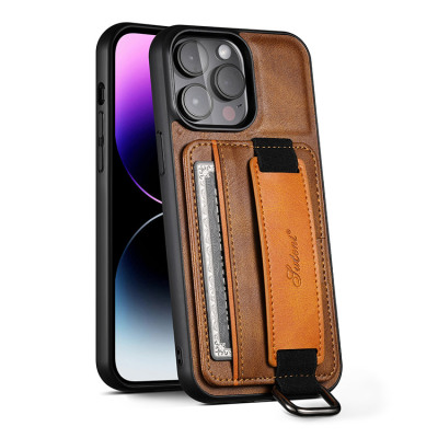 iPhone 15 Plus Case - Wallet Phone Case - Casebus Classic Wallet Phone Case, Slim Wrist Hand Strap, with Card Holder - BAIRN