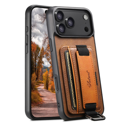 iPhone Air Case - Wallet Phone Case - Casebus Classic Wallet Phone Case, Slim Wrist Hand Strap, with Card Holder - BAIRN