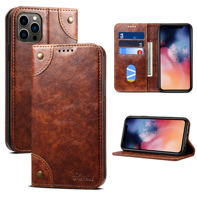 iPhone 14 Plus Case - Folio Flip Wallet Phone Case - Casebus Retro Flip Folio Wallet Phone Case, Magnetic Closure, Flip Folio, Card Holder, Kickstand - ANELA