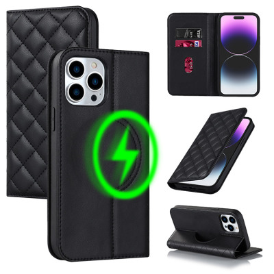 iPhone 14 Case - Wallet Folio Flip Phone Case - Casebus Wallet Phone Case Compatible with MagSafe, Magnetic Flip Folio, Support Wireless Charging, RFID Blocking, Card Holder, Kickstand, Shockproof Cover - SINDRE