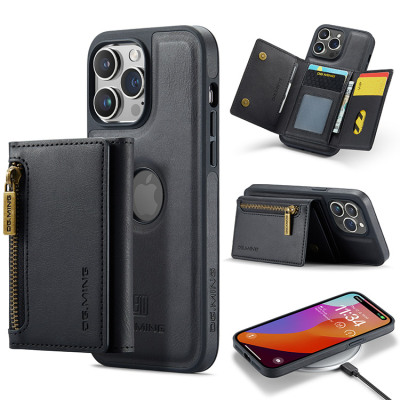 Detachable Wallet Phone Case - Casebus Magnetic Detachable Wallet Phone Case, Tri Fold 6 Card Slots Zipper Pocket Shockproof Back Cover - ALLISON M5