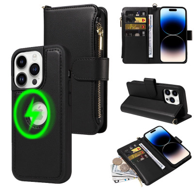 iPhone XS Max Case - Wallet Folio Flip Detachable Phone Case - Casebus Wallet Case, Support Wireless Charging, with Card Slots, Magnetic Flip Protective Case - FORTUNE