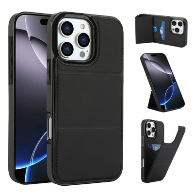 iPhone 14 Plus Case - Wallet Phone Case - Casebus Slim Wallet Phone Case, Leather Shell Cover, with Magnetic Closure Hidden Card Slot & Stand - SALEM