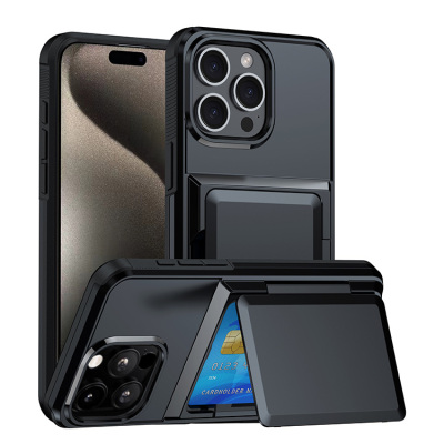 Wallet Heavy Duty Phone Case - Casebus Heavy Duty Wallet Phone Case, with Credit Card Holder, Flip Slot, Dual Layer Shockproof Protective Cover - JESSIE