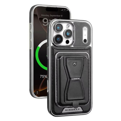 iPhone 14 Plus Case - Wallet Detachable Phone Case - Casebus Electroplated Leather Phone Case, Support Magsafe, Magnetic Card Holder, with Kickstand - PHOENIX