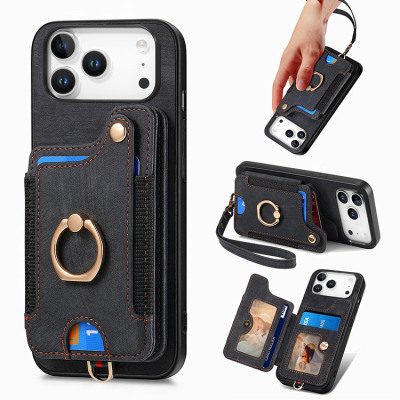 Samsung Galaxy S24 FE Case - Wallet Phone Case - Casebus Leather Wallet Phone Case, Magnetic Closure, Credit Card Holder, with Wrist Strap & Ring Stand - BRISTOL