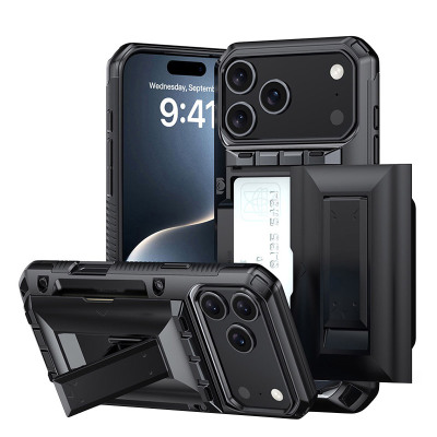 Heavy Duty Wallet Phone Case - Casebus Classic Wallet Phone Case, with Credit Card Holder & Kickstand Sliding Slot, Heavy Duty Shockproof Protective Cover - GREG