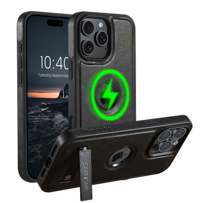Heavy Duty Phone Case - Casebus Slim Magnetic Phone Case, Support Magsafe, with Kickstand, Shockproof Protective Cover - GAVIN