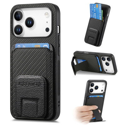 Wallet Phone Case - Casebus Slim Wallet Phone Case, Woven Pattern Design, Shockproof Protective Cover, with Card Slot & Folding Stand - LORNE