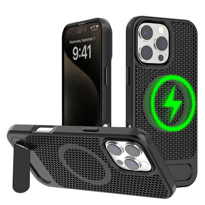 Samsung Galaxy S24 Ultra Case - Heavy Duty Phone Case - Casebus Magnetic Breathable Phone Case, Support Magsafe, Cellular Heat Dissipation Protective Cover, with Kickstand - ARIEL