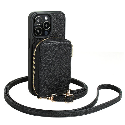 Google Pixel 4 Case - Wallet Crossbody Phone Case - Casebus Crossbody Wallet Phone Case, Zipper Leather Purse, with Card Slot Holder & Detachable Lanyard - BONNIE