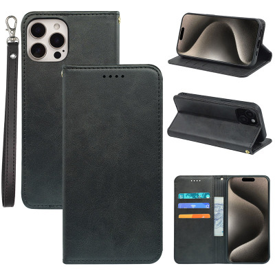 Samsung Galaxy S10 Plus Case - Wallet Folio Flip Phone Case - Casebus Classic Wallet Phone Case, Leather Flip Purse, Magnetic Closure, with Card Slot Holder & Wrist Band, Shockproof - TERRY