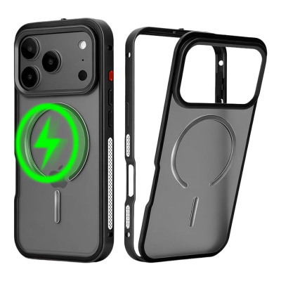 iPhone 13 Pro Case - Heavy Duty Phone Case - Casebus Slim Magnetic Phone Case, Support Magsafe, Metal Heat Dissipation Frame Frosted Back Shell - DENVER