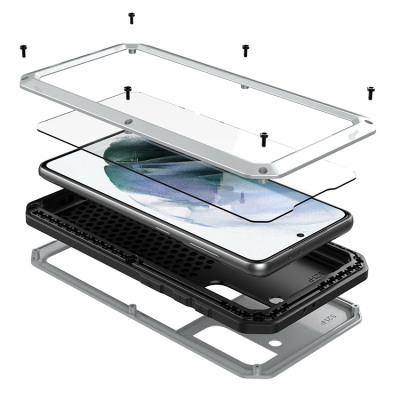 Samsung Galaxy Note10 Plus Case - Heavy Duty Metal Phone Case - Casebus Classic Full Body Metal Armor Phone Case, with Screen Protector, Heavy Duty Defender Shockproof Case - TANKER