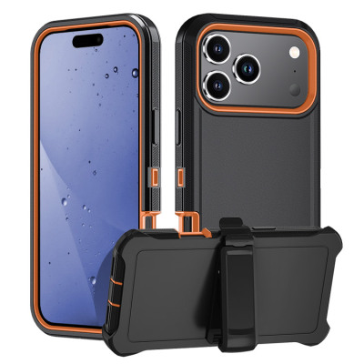 iPhone 17 Pro Max Case - Heavy Duty Phone Case - Casebus Defender Phone Case with Belt Clip Holster, Heavy Duty Rugged Case with Kickstand Shock-Drop-Dust Proof 3-Layers Protective Cover - DEFENDER