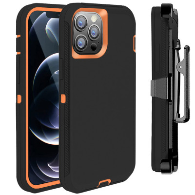iPhone 14 Pro Max Case - Heavy Duty Phone Case - Casebus Defender Phone Case with Belt Clip Holster, Heavy Duty Rugged Case with Kickstand Shock-Drop-Dust Proof 3-Layers Protective Cover - DEFENDER