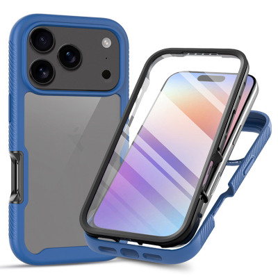 iPhone 17 Pro Max Case - Full Body Protection Heavy Duty Phone Case - Casebus Rugged Bumper Phone Case, with Built in Screen Protector, Hybrid Transparent Flexible Frame Heavy Duty Shockproof Full Body Protection - SKYLAN