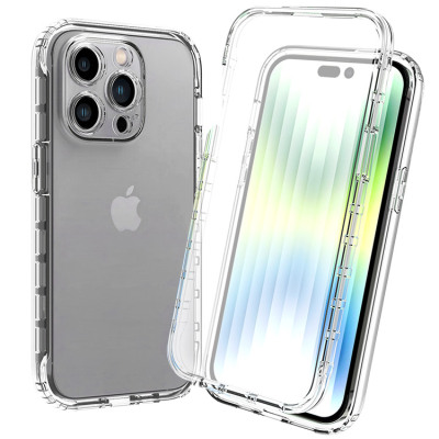 iPhone 15 Pro Case - Full Body Protection Heavy Duty Phone Case - Casebus Full Body Clear Phone Case, with Built in Screen Protector, Heavy Duty Hybrid Shockproof Cover - AVERY