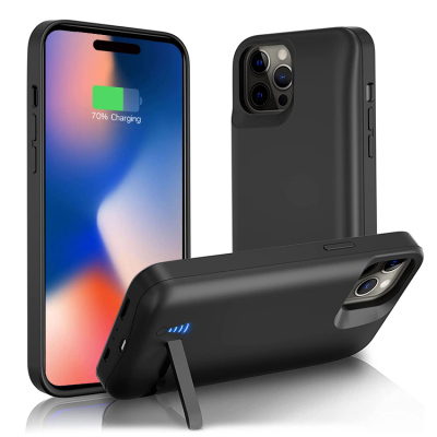 iPhone 14 Case - Battery Phone Case - Casebus Classic Battery Phone Case, Portable Charging Case with Kickstand, Support Wired Headphone, Priority Charging Rechargeable Backup Charger - BELVA