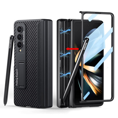 Samsung Galaxy Z Fold 4 Case - Heavy Duty Full Body Protection Phone Case - Casebus Classic Phone Case, Magnetic Hinge, Built in Hidden S Pen Holder, Support Wireless Charging - ADAM