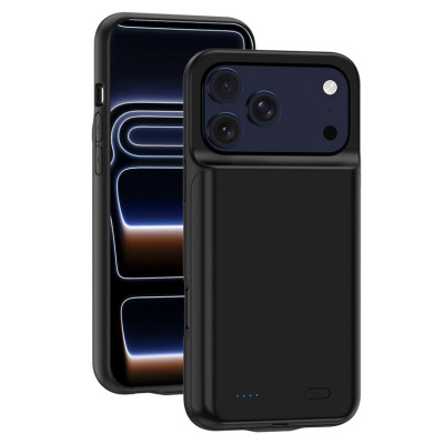 iPhone 17 Pro Max Case - Battery Phone Case - Casebus Classic Battery Phone Case, Portable Charging Case, Support Wireless Headphone, Ultra Slim Portable Rechargeable Battery Pack Charging - QUINN