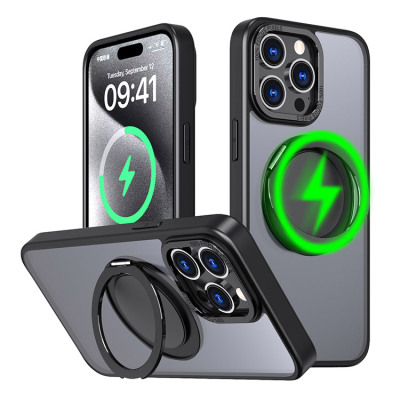 Samsung Galaxy Z Flip 5 Case - Heavy Duty Phone Case - Casebus Rotatable Ring Holder Stand, Magnetic Kickstand, Support Magsafe & Wireless Charging - ANGEL