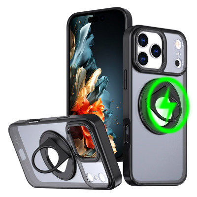 Heavy Duty Phone Case - Casebus Rotatable Ring Holder Stand, Support Magsafe, Magnetic Kickstand, Shockproof - CARTER
