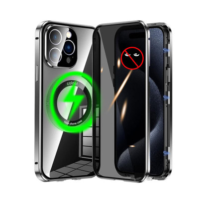 Samsung Galaxy A53 5G Case - Heavy Duty Full Body Protection Phone Case - Casebus Double Sided Privacy Magnetic Phone Case, Support Magsafe, Built in Privacy Screen Protector, 360° Metal Bumper Full Body Cover - EZRA