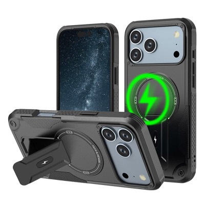 Heavy Duty Phone Case - Casebus Heavy Duty Drop Phone Case, Support Magsafe, Full Body Shock Resistant Military Protection Cover, with Invisible Stand - KELVEN